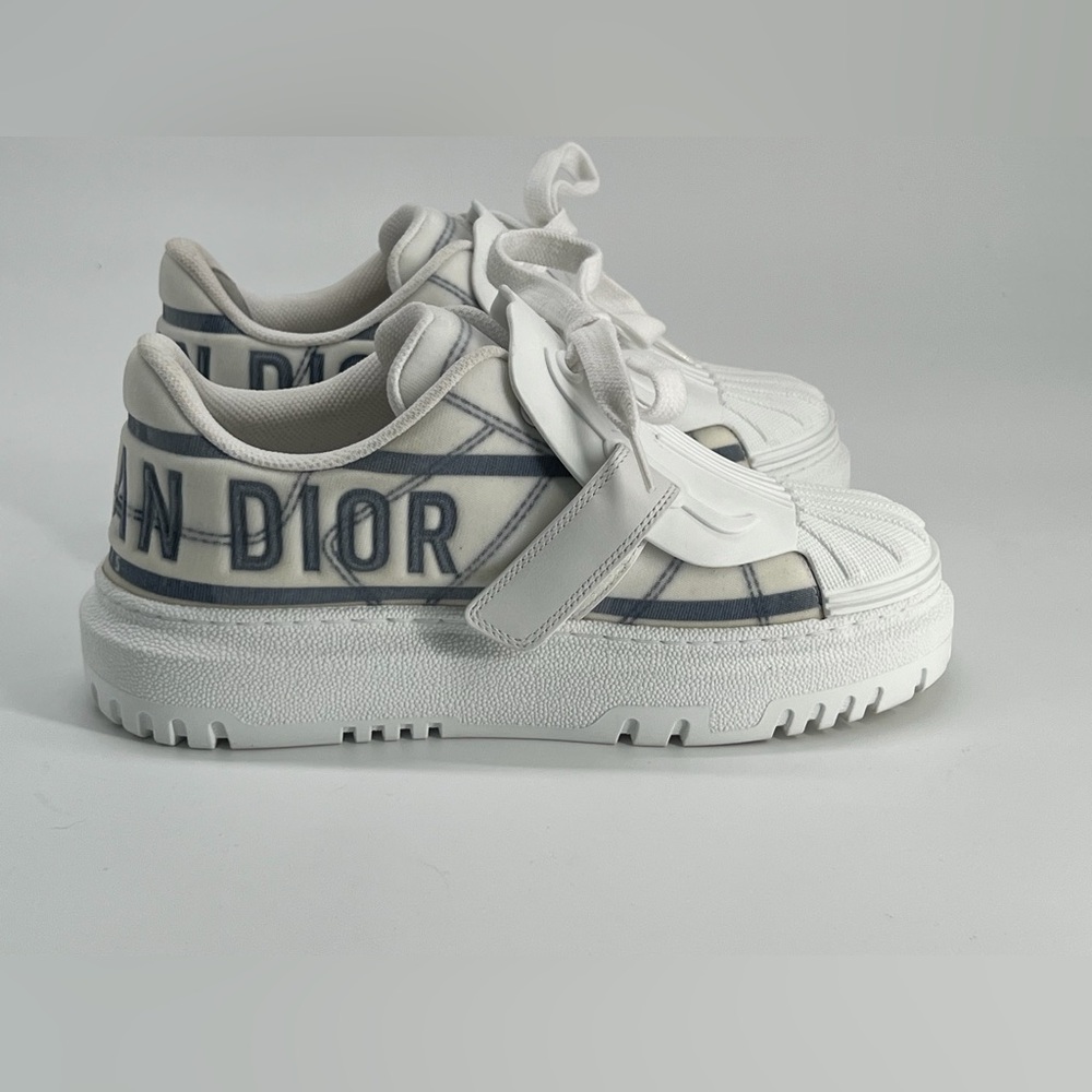 Christian Dior ID Sneaker White And Blue Technical Fabric Size EU34 - Picture 10 of 12